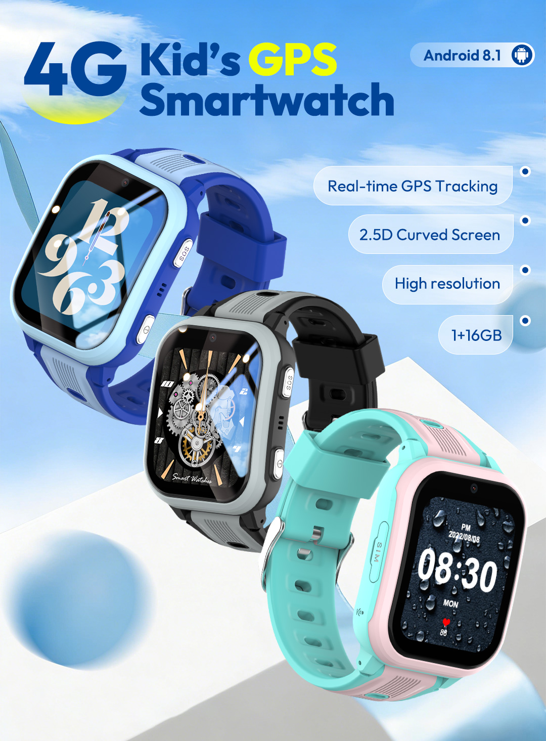 KT41 Smartwatch - 4G Telefoon  - Smartwatch Watches For Kids With Gps recensie en prijs