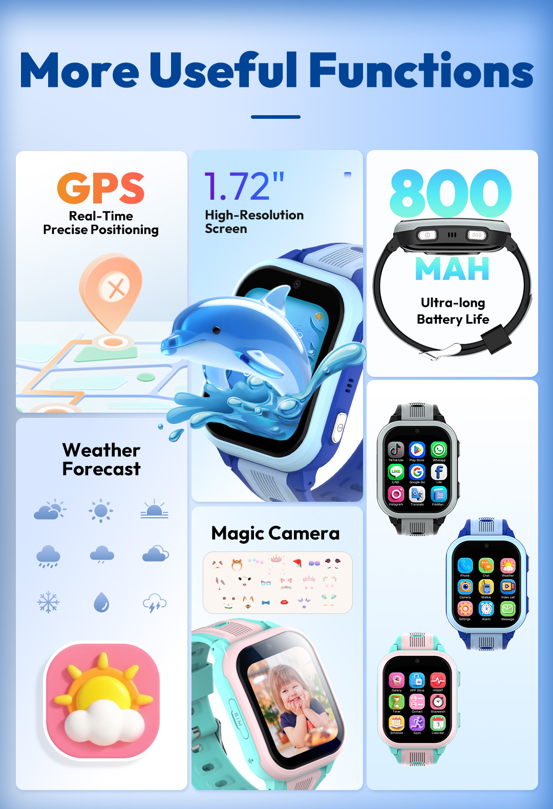 KT41 Smartwatch - 4G Telefoon  - Smartwatch Watches For Kids With Gps recensie en prijs
