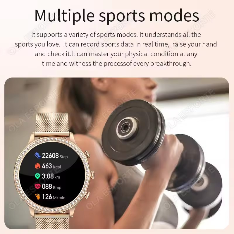Elegante dames smartwatch met  - Watches Ladies Smartwatch recensie en prijs