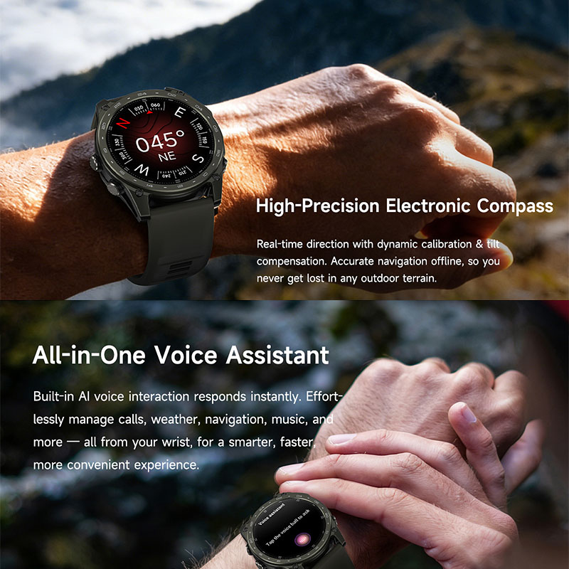 Nieuw 5ATM waterdicht smartwat - Altimeter Compass Watch recensie en prijs